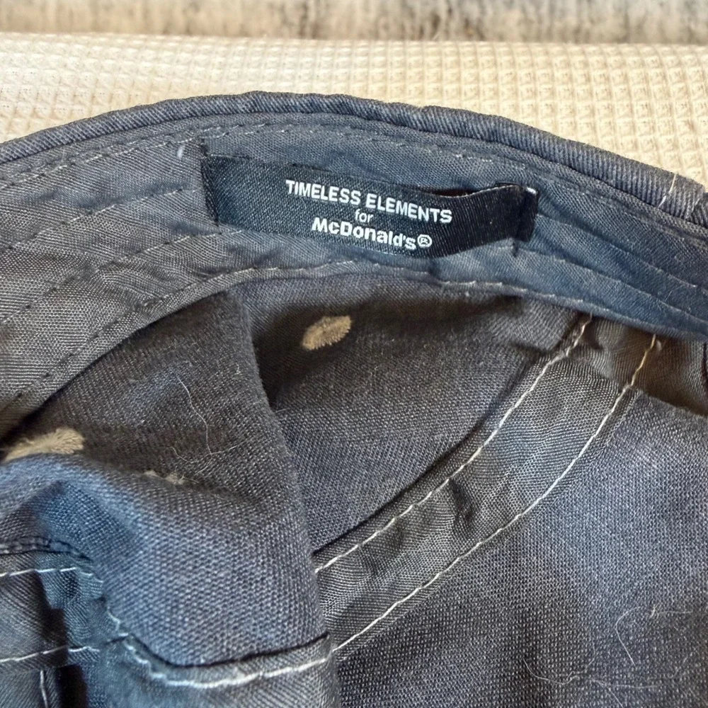 McDonalds Timeless Elements 5 Panel Hat Gray Employee Uniform Cap Adjustable